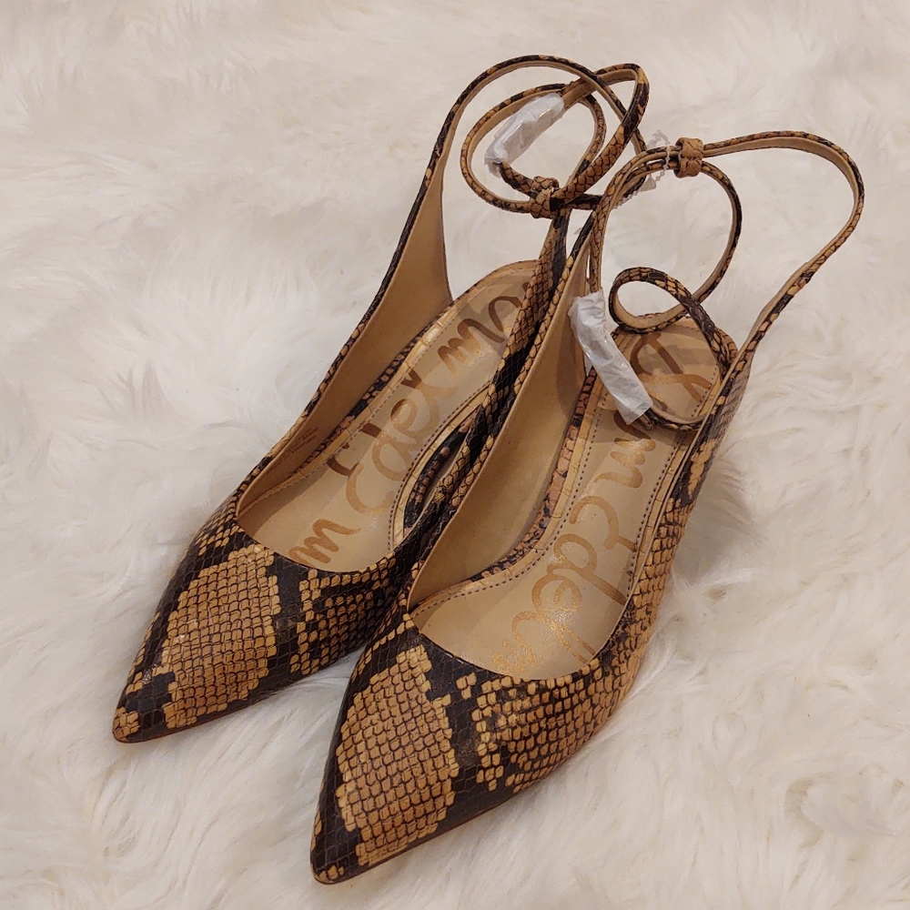 Sam Edelman Devry Snake Print Slingback Heels - image 2
